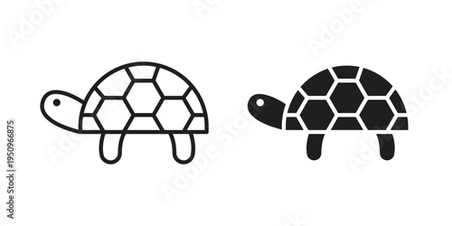 Tortoise icon logo concept on white background. Suitable for use on web apps