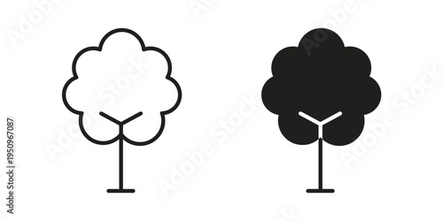 Tree icon logo concept on white background. Suitable for use on web apps