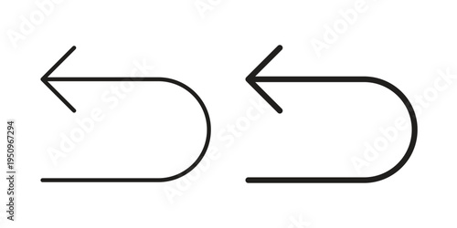 Undo icon logo concept on white background. Suitable for use on web apps