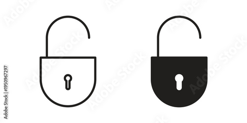 Unblocked icon logo concept on white background. Suitable for use on web apps
