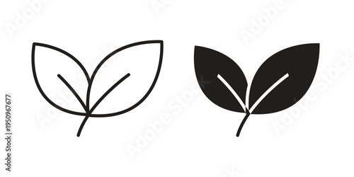 Vegan icon logo concept on white background. Suitable for use on web apps