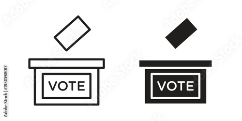Voting icon logo concept on white background. Suitable for use on web apps