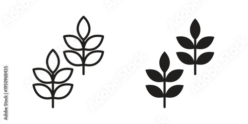 Wheat icon logo concept on white background. Suitable for use on web apps