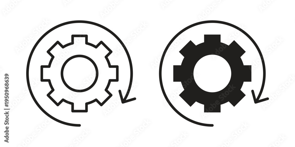 Obraz premium Workflow icon logo concept on white background. Suitable for use on web apps