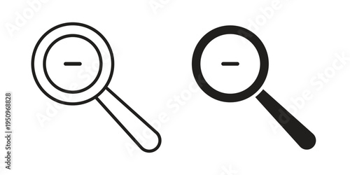 Zoom out icon logo concept on white background. Suitable for use on web apps