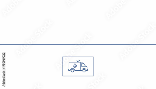 Ambulance Icon, Emergency Medical Service Vehicle, Healthcare Transport Symbol