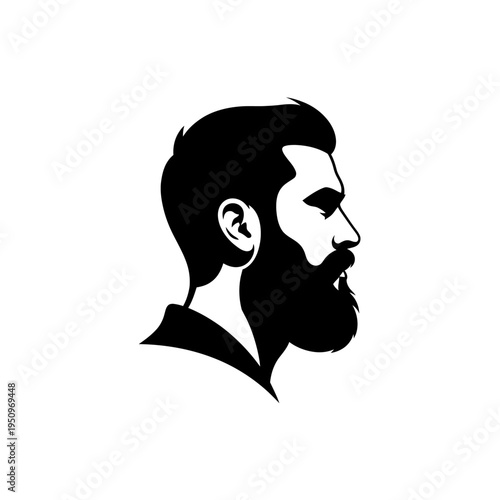 Man with beard and short hair.