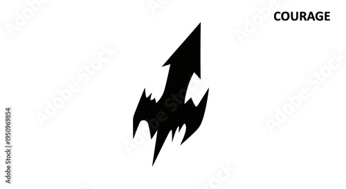 Black lightning bolt graphic symbol icon.
