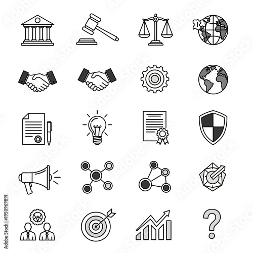 Business icons and symbols collection.