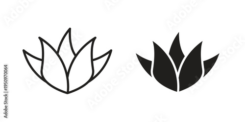 Aloe vera icon for web apps, mobile apps. Graphic element illustration