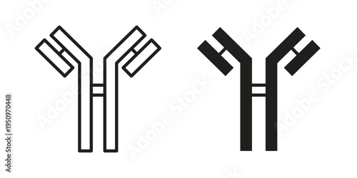 Antibody icon for web apps, mobile apps. Graphic element illustration