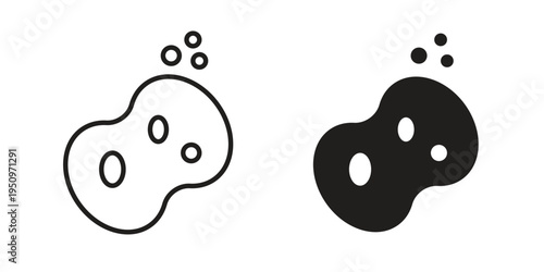 Bath sponge icon for web apps, mobile apps. Graphic element illustration