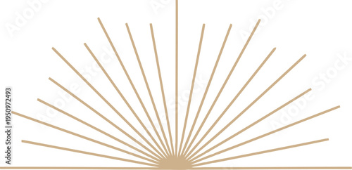 A gold sunburst design on a white background