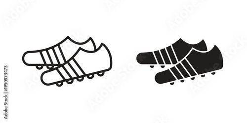 Cleats icon for web apps, mobile apps. Graphic element illustration