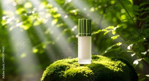 green plant in the garden dan botol parfum kecil 