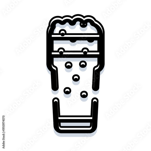 Pint glass overflowing with foamy, bubbly beer and rising carbonation, evoking casual pub vibes, celebration, refreshment, and a cold, thirst quenching drink for happy hour