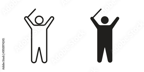 Conductor icon for web apps, mobile apps. Graphic element illustration