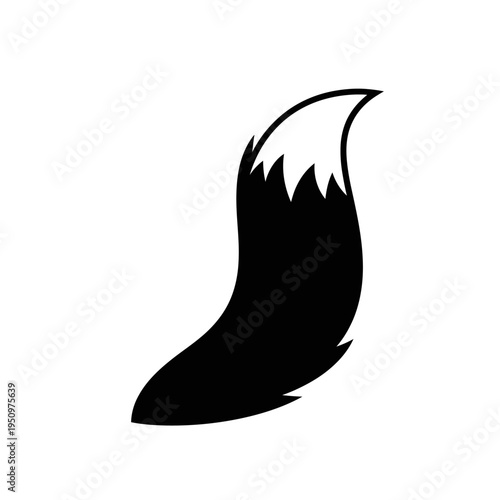 Black and white animal claw illustration.