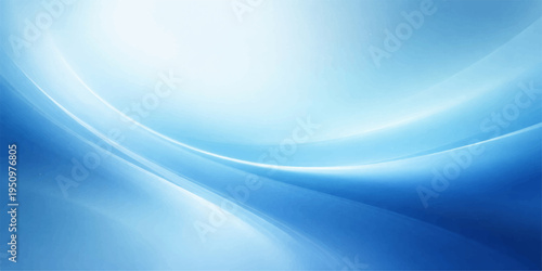 Smooth flowing blue wave lines create an abstract motion pattern with light curves and fractal energy for a modern art background