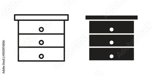 Dresser icon for web apps, mobile apps. Graphic element illustration