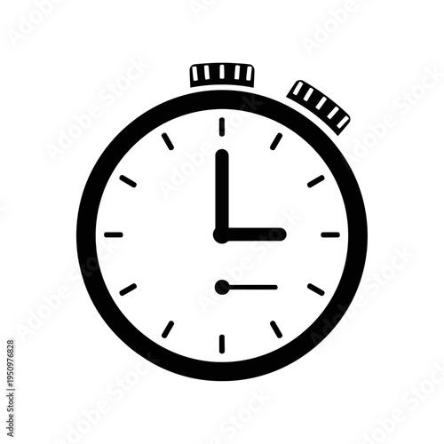 Stopwatch timer clock icon symbol.