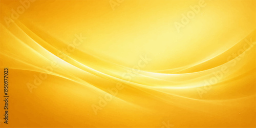 Abstract golden background featuring smooth orange and yellow waves with a soft silk texture and bright light effects for a decorative vector art backdrop