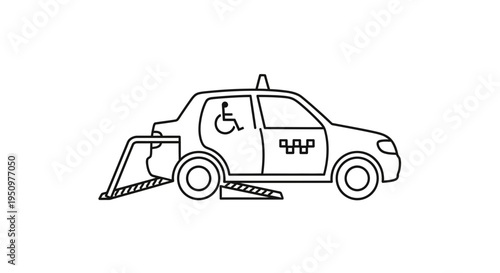 Accessible Taxi Van with Ramp for Wheelchair Users, Disability Transport Service
