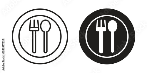 Eatery icon for web apps, mobile apps. Graphic element illustration