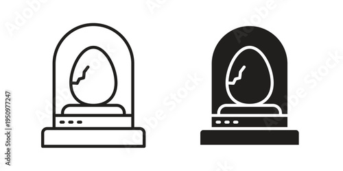 Egg incubator icon for web apps, mobile apps. Graphic element illustration