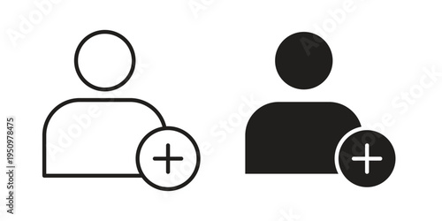 Follower icon for web apps, mobile apps. Graphic element illustration