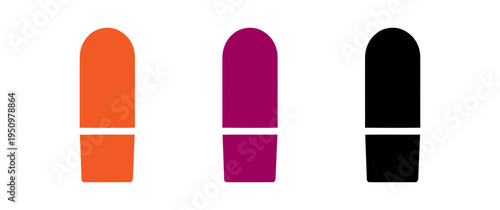 set of lipstick with different colors and designs