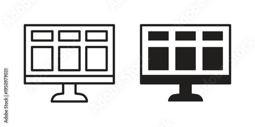 Front end icon for web apps, mobile apps. Graphic element illustration