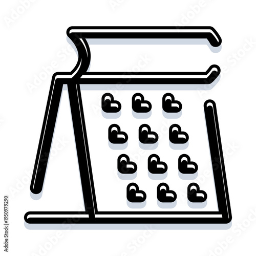 Desk calendar displaying heart symbols, conceptualizing love, relationships, romantic dates, wedding planning, anniversary celebrations, and important date reminders