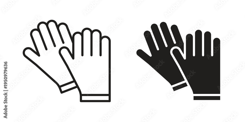 Fototapeta premium Gloves icon for web apps, mobile apps. Graphic element illustration