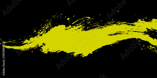 Abstract yellow splash on a black background, conveying a sense of energy and dynamism. it's perfect for conveying a sense of creativity.
