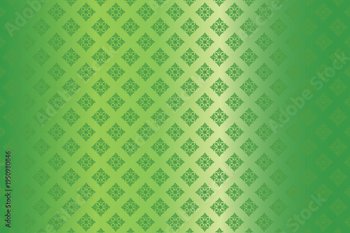 thai pattern green gradient background
