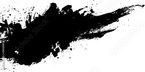 Abstract Black ink texture, dynamic brush strokes create a bold and impactful design element, ideal for adding depth and texture to various creative projects. 
