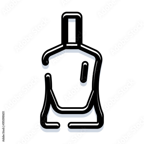Perfume bottle line icon presenting a sleek design for fragrance, cologne, or beauty products, useful for e commerce, advertising, and personal care branding