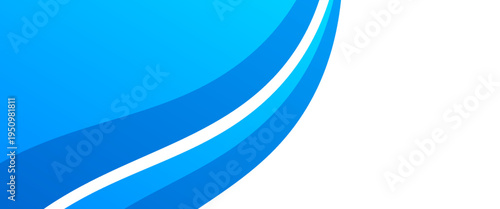 Abstract Blue Wave Background with Dynamic Flowing Curves, Modern Vibrant Vector Design for Business Header, Water and Marine Theme, Corporate Identity, and Presentation Backdrop