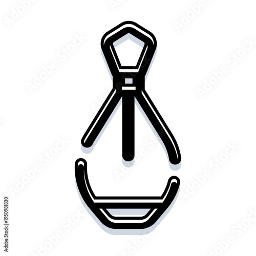 Arcade claw machine grabber icon in clean outline style conveying capture, play, winning prizes, gaming achievement and retro fun simple black and white vector symbol for entertainment
