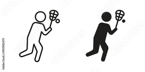 Lacrosse icon for web apps, mobile apps. Graphic element illustration