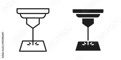 Laser machine icon for web apps, mobile apps. Graphic element illustration