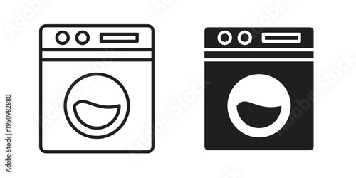 Laundry icon for web apps, mobile apps. Graphic element illustration