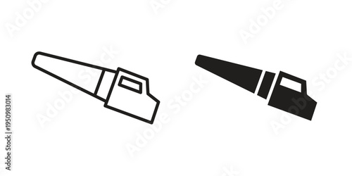 Leaf blower icon for web apps, mobile apps. Graphic element illustration