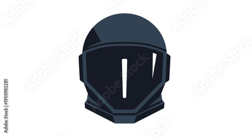 Futuristic Sci-Fi Helmet with Visor, Space Exploration Concept