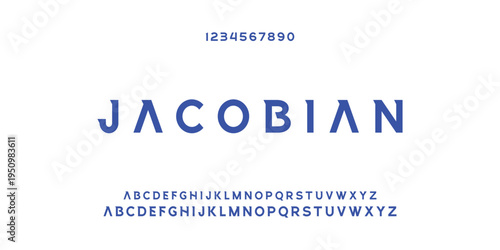 Digital modern alphabet font. Creative abstract urban, futuristic, fashion, sport, minimal technology typography.  Simple vector illustration with number