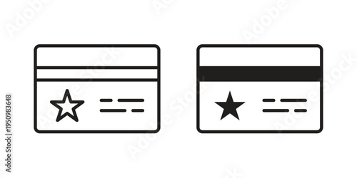 Loyalty card icon for web apps, mobile apps. Graphic element illustration