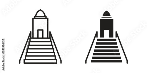 Minbar icon for web apps, mobile apps. Graphic element illustration