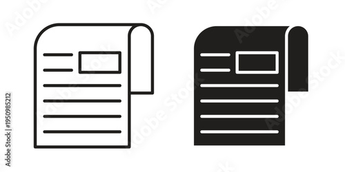 News feed icon for web apps, mobile apps. Graphic element illustration