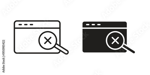 No result icon for web apps, mobile apps. Graphic element illustration